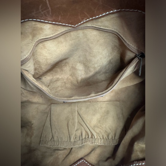 Patricia Nash Lione Heritage Multi Color Floral Print Large Leather Shoulder Bag - Picture 11 of 14